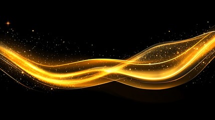 Abstract glowing golden waves (1)