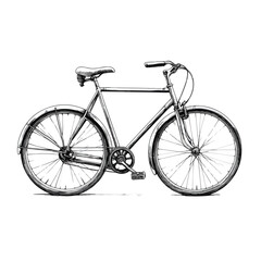 Fototapeta premium Classic Vintage Bicycle Symbol Vector Illustration for Isolated Designs