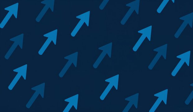 Pattern of Blue Arrows on Dark Background