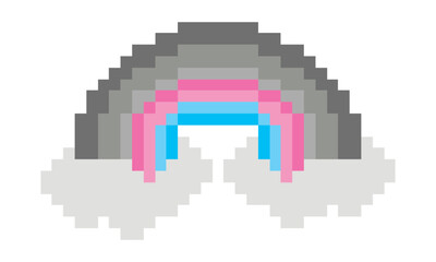 Fototapeta premium pixel art rainbow vector logo