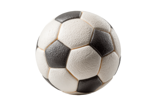 PNG Classic black and white soccer ball isolated on white background