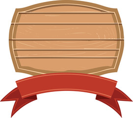 Naklejka premium set of board wood with ribbon