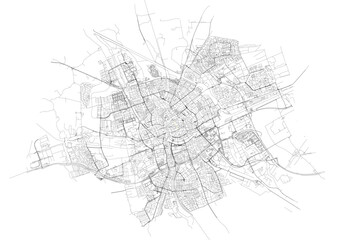 Vector Map of Groningen Highways – Detailed Road Network for Urban Planning, Infrastructure Development, and GIS Mapping Projects