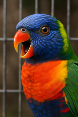 Naklejka premium Rainbow Lorikeet-1