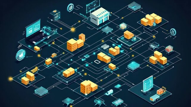 Complex interconnected network of supply chain systems