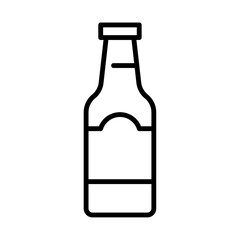 ドリンクボトルのシンプルな線画アイコン