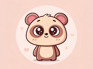 Obraz premium teddy bear with pink heart. cartoon, animal, pig, baby, vector, bear, illustration, pink, fun, teddy, love, design, toy, funny, art, pet, card, drawing, cute, character, icon, piggy, farm, smile, hear