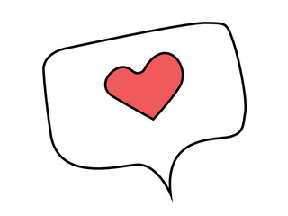 red heart on white background