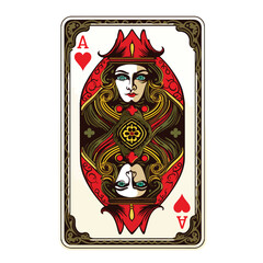 Professional Vector Illustration of Isolated Gambling Cards for Game Designers