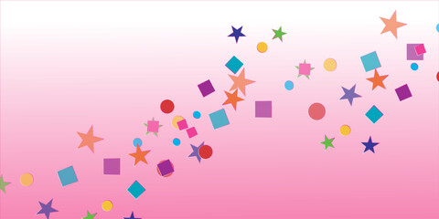 Abstract flying confetti star. A falling star background.
