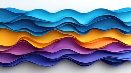 Abstract Layers: Waves of Color