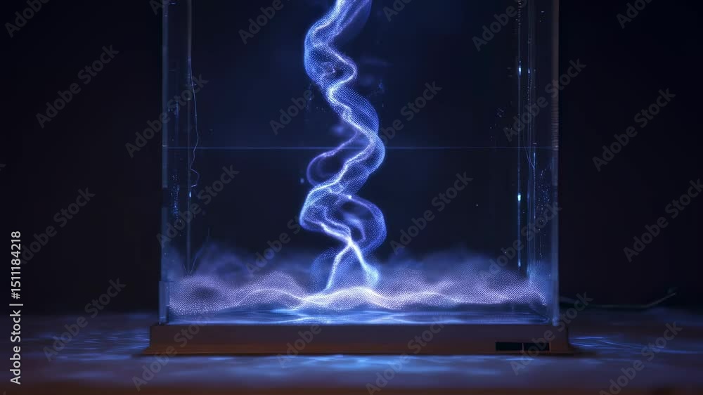 Aufkleber ultrasonic waves generating standing waves inside transparent liquid tank, creating surface tension 