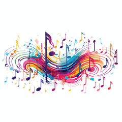 Obraz premium Elegant Note Music Harmony Melody Song Icon Vector for Graphic Designs