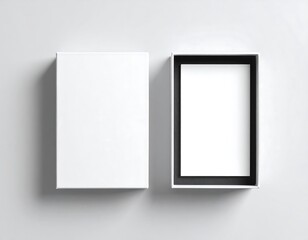 Blank white box open