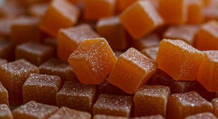 Close Up Photo of Orange Gummies Candy Delicious Food Dessert