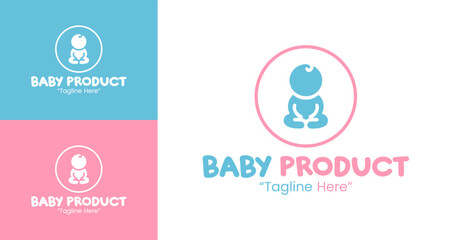 Baby Product Logo with Minimalistic Style and Soft Colors