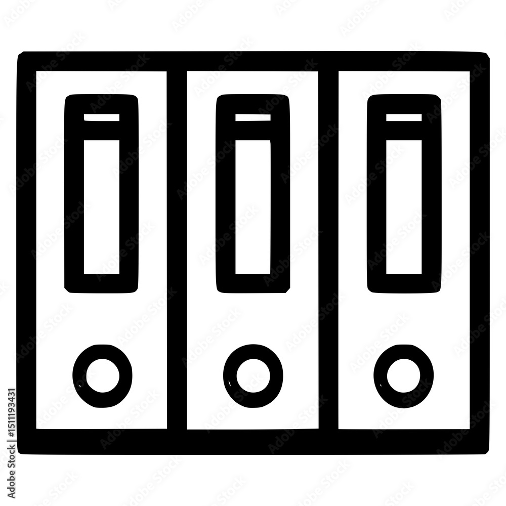 Poster organizing documents with simple folder icon for easy access