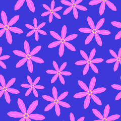 October 11th Birth Flower Lythrum Graphic Design Pattern 1