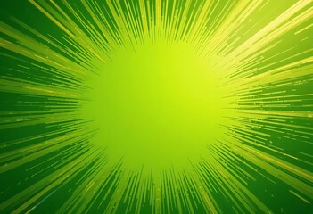 Obraz premium Energetic green burst graphic design with radial lines abstract background
