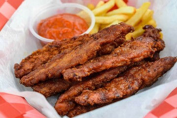 Sweet Idaho Finger Steaks Boise battered beef strips state fair protein snack