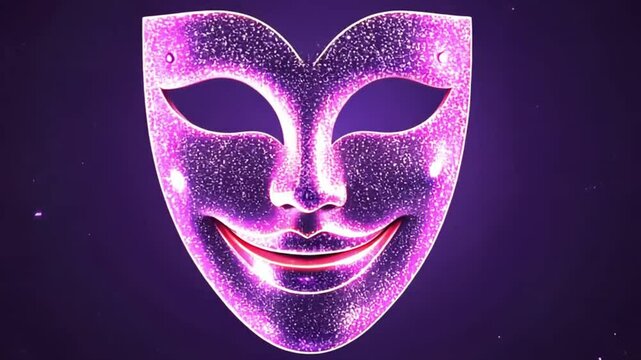 Classical comedy and tragedy theater masks representing human drama and disguise are isolated on white