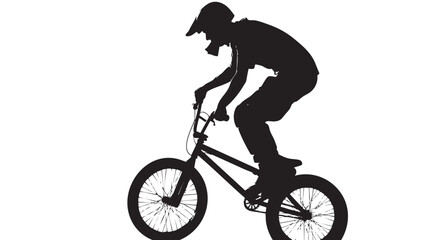 Fototapeta premium man bmx acrobatic figure silhouette