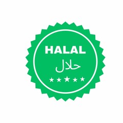 stamp text HALAL, badge text HALAL, label, tag, icon, stamp for packaging bag and boxes, label best choice label, best choice label