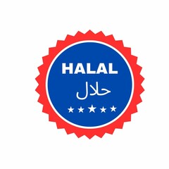 stamp text HALAL, badge text HALAL, label, tag, icon, stamp for packaging bag and boxes, label best choice label, best choice label