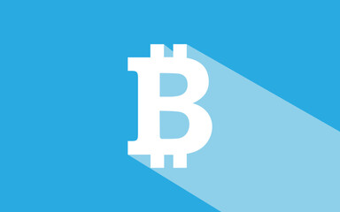Symbol Bitcoin icon with blue background, Bitcoin Sign 3D Illustration, Bitcoin Logo Graphic, Free Bitcoin Logo & Bitcoin Images