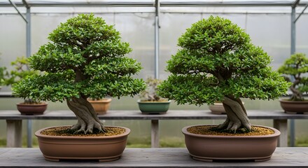 Fototapeta premium Bonsai trees Valentine's Day zen romantic nature gift