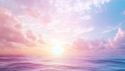 Obraz premium Pastel sunset over a calm sea