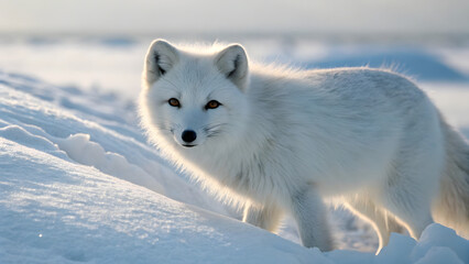 Naklejka premium The Arctic Fox Encounter