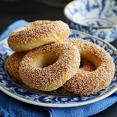 Warm Ka'ak Lebanon sesame bread rings