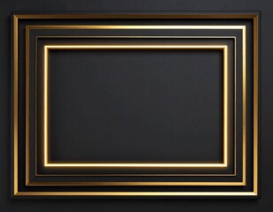 Gold framed dark background