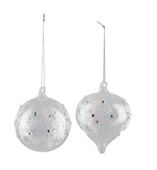Christmas glass ball decoration cut out isolated transparent background