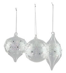 Christmas glass ball decoration cut out isolated transparent background