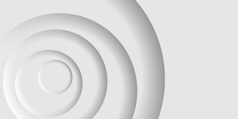 Obraz premium white layered paper circle abstract background, vector illustration eps10