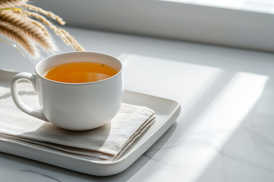 astrology-inspired workspace, virgo-inspired workspace tidy, simple, planner, and herbal tea