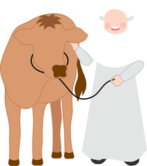 faceless eid al adha illustration