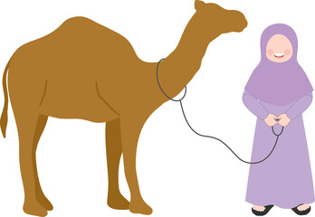 faceless eid al adha illustration