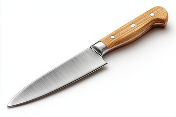 Fototapeta premium kitchen knife isolated on pure white background