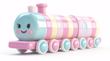 Cute Pastel Toy Train. (3)