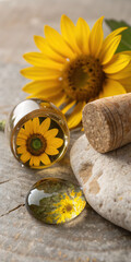 spa still life with flower