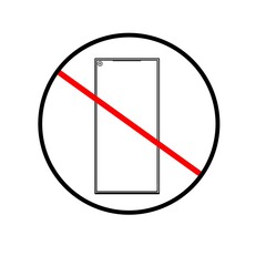 No phones allowed sign
