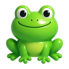 Obraz premium PNG Cute cartoon frog illustration.