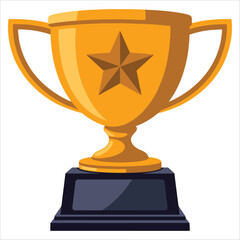 Vector icon of a trophy symbolizing victory and accomplishment. Perfect for sports awards and recognition graphics.