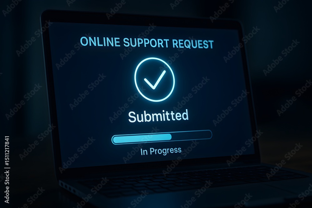 Aufkleber a laptop screen displaying 