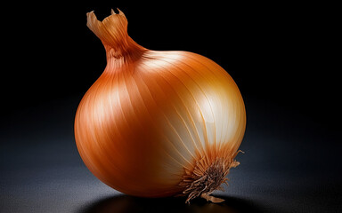 onions on a black background