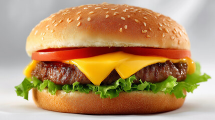 Cheeseburger With Lettuce And Tomato