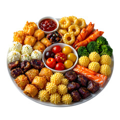 Triple Treasure Food Assortment Isolated